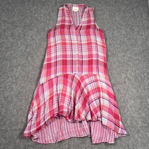 Anthropologie Maeve Red Motif Plaid Pippa Swing Dress Women's‎ Size Small